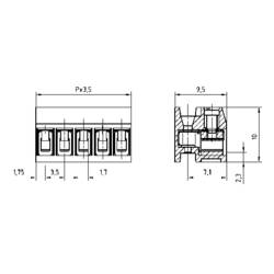PTR Hartmann 51350120001E šroubová svorkovnice 1.50 mm² Pólů 12 šedá 1 ks