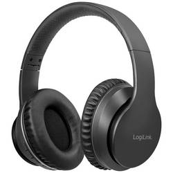 LogiLink BT0053 sluchátka uzavřená (Over Ear) Bluetooth® stereo černá Potlačení hluku