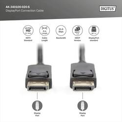 Digitus DisplayPort kabel Konektor DisplayPort, Konektor DisplayPort 2.00 m černá AK-340100-020-S Kabel DisplayPort
