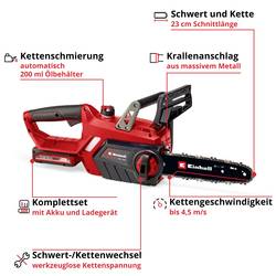 Einhell Power X-Change GE-LC 18 Li Kit akumulátor řetězová pila + akumulátor délka čepele 250 mm
