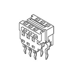 Molex vestavná zásuvková lišta (standardní) 16, rozteč 1.27 mm, 905842316, 1 ks Tube
