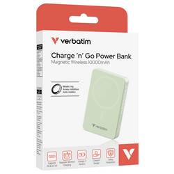Verbatim Charge n Go Essentials powerbanka 10000 mAh, Power Delivery 3.0, QC 3.0, Adaptivní rychlé nabíjení, USB-C®, zelená