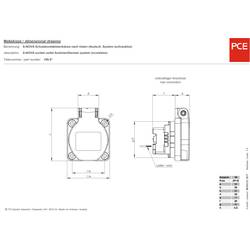 PCE 109-0b zásuvka se sklopným víkem IP54 modrá
