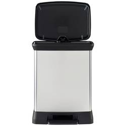 Curver DECO Bin 240642 odpadkový koš, 30 l, (š x v x h) 390 x 510 x 290 mm, stříbrná, černá, 1 ks