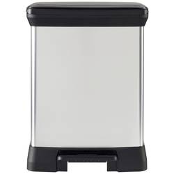 Curver DECO Bin 240642 odpadkový koš, 30 l, (š x v x h) 390 x 510 x 290 mm, stříbrná, černá, 1 ks