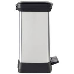 Curver DECO Bin 240642 odpadkový koš, 30 l, (š x v x h) 390 x 510 x 290 mm, stříbrná, černá, 1 ks