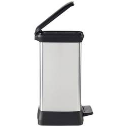 Curver DECO Bin 240642 odpadkový koš, 30 l, (š x v x h) 390 x 510 x 290 mm, stříbrná, černá, 1 ks