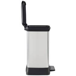 Curver DECO Bin 240642 odpadkový koš, 30 l, (š x v x h) 390 x 510 x 290 mm, stříbrná, černá, 1 ks