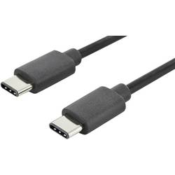 Digitus USB kabel USB 2.0 USB-C ® zástrčka, USB-C ® zástrčka 1.00 m černá oboustranně zapojitelná zástrčka AK-300138-010-S