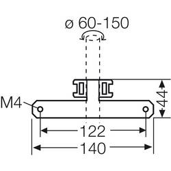 Hensel Mi MB 1 stožárové upevnění (š x v) 140 mm x 44 mm 1 ks