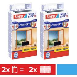 Síťka proti hmyzu TESA Insect Stop COMFORT do oken v balení 2 ks tesa COMFORT, (š x v) 1000 mm x 1000 mm, antracitová, 2 ks