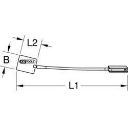 KS Tools 903.6000 Magnetické svařovací zrcadlo, 500 mm