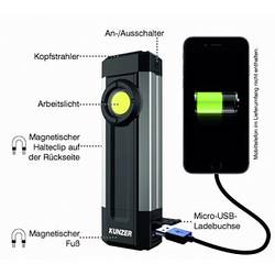 Kunzer PL-041 LED pracovní osvětlení napájeno akumulátorem 500 lm, 250 lm, 120 lm
