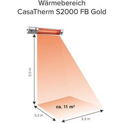 CasaFan S2000 terasové topení 2000 W 11 m² stříbrná