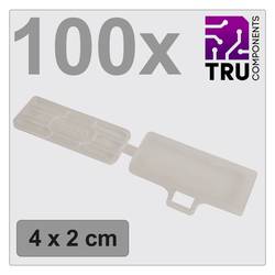 TRU COMPONENTS TC-12888608 T24CA084 ochranný štítek Potisknutelná plocha: 18 x 42 mm transparentní Počet markerů: 100 100 ks