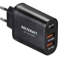 VOLTCRAFT UC-3ACX001 USB nabíječka, 2x USB A, 1x USB-C®, 38 W, Dodávka energie, černá