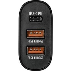 VOLTCRAFT UC-3ACX001 USB nabíječka, 2x USB A, 1x USB-C®, 38 W, Dodávka energie, černá