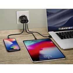 VOLTCRAFT UC-3ACX001 USB nabíječka, 2x USB A, 1x USB-C®, 38 W, Dodávka energie, černá