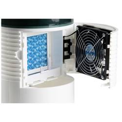 DOMO Air Cooler Chillizz ochlazovač vzduchu 9.6 W (Ø x v) 204 mm x 380 mm bílá, černá s časovačem, se zvlhčovačem vzduchu, LED displej