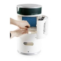 DOMO Air Cooler Chillizz ochlazovač vzduchu 9.6 W (Ø x v) 204 mm x 380 mm bílá, černá s časovačem, se zvlhčovačem vzduchu, LED displej