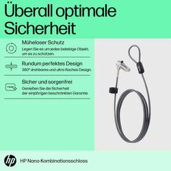 HP kabelový zámek pro notebooky, kódový číslicový zámek 1.83 m Nano Combination Lock