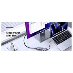 UGREEN USB-C® dokovací stanice CM511 6-in-1 USB-C Hub Vhodné pro značky (dokovací stanice pro notebook): univerzální vč. funkce nabíjení, integrovaná čtečka