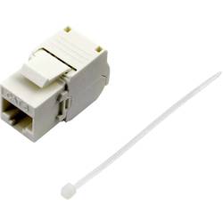 TRU COMPONENTS 93038C369, RJ45 konektor, spojka, rovná, bílá, 1 ks