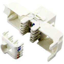 TRU COMPONENTS 93038C369, RJ45 konektor, spojka, rovná, bílá, 1 ks