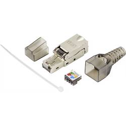 TRU COMPONENTS TC-9554648 Konektor RJ45 Cat 6A, stíněný zástrčka, rovná Počet pólů 8P8C 1 ks