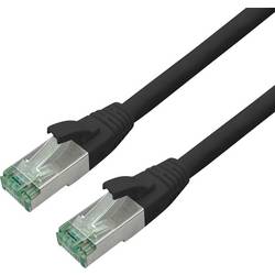 roline recycled material 21.45.3250 RJ45 síťové kabely, propojovací kabely CAT 6A S/FTP 0.50 m černá dvoužilový stíněný, dvoužilový stíněný, PVC plášť 1 ks