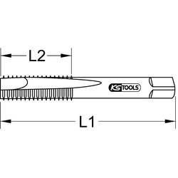 KS Tools 3312180 331.2180 ruční závitník metrický M18 x 2.5 pravotočivý ocel 1 ks