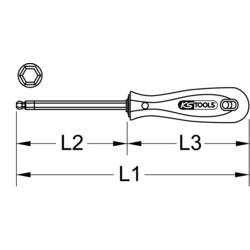 KS Tools 9620952 inbusový šroubovák, velikost 5.0 mm 100 mm