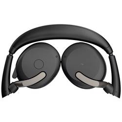 Jabra Evolve2 65 Flex Link380c MS Headset otevřená (On Ear) Bluetooth® stereo černá Potlačení hluku headset, Vypnutí zvuku mikrofonu, regulace hlasitosti,
