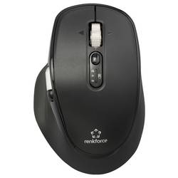 Renkforce RF-WM-220 optická myš, přenos bezdrátový, Bluetooth®, 11 tlačítko, 4800 dpi, černá