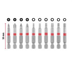 Einhell Karabiner Bit Set 10tlg 118623 sada bitů, 1/4 (6,3 mm), PH, PZ, šestiúhelník, TX, 1/4 (6,3 mm)