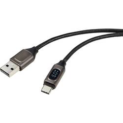Renkforce USB kabel USB 2.0 USB-A zástrčka, USB-C ® zástrčka 1.00 m stříbrná (metalíza) RF-6249616