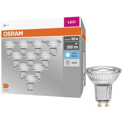 OSRAM HOMELIGHTING 4058075036703 LED Energetická třída (EEK2021) F (A - G) GU10 žárovka 4.3 W = 50 W neutrální bílá (Ø x v) 50 mm x 50 mm 10 ks