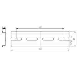 Wiska DIN Rail Kit - COMBI 1010 10060363 Support rail podélný otvor 130 mm 1 ks
