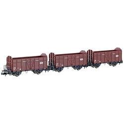 Hobbytrain H24302 3dílná sada otevřených nákladních vozů Fbkk na SBB