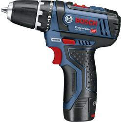 Bosch Professional GSR 12V-15 + GLI DeciLED aku vrtací šroubovák, 12 V, 2 Ah, 4 Ah Li-Ion vč. aku lampy, vč. 2x aku, vč. příslušenství, taška