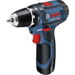 Bosch Professional GSR 12V-15 + GLI DeciLED aku vrtací šroubovák, 12 V, 2 Ah, 4 Ah Li-Ion vč. aku lampy, vč. 2x aku, vč. příslušenství, taška