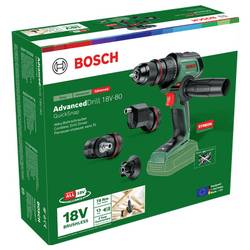 Bosch Home and Garden AdvancedDrill 18V-80 QuickSnap aku vrtací šroubovák, 18.0 V, 1.5 Ah bez akumulátoru, 06039E2003