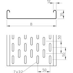 OBO Bettermann 6053599 kabelový žlab (d x š x v) 3 m x 200.00 mm x 35.00 mm 3 m