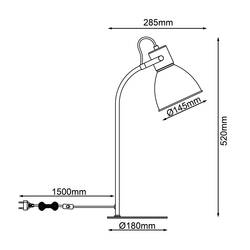 Brilliant Erena 94555/01 stolní lampa E27 červená