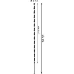 Bosch Accessories 2608597195 spirálový vrták do dřeva 8 mm Celková délka 400 mm válcová stopka 1 ks