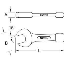 KS Tools 5172252 517.2252 plochý klíč/otvírák lahví Délka klíče (palce) (jen pro nadpis) 1 1/2