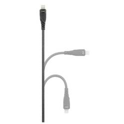 Renkforce Nabíjecí kabel USB USB 2.0 USB-A zástrčka, USB-C ® zástrčka, Apple Lightning konektor, USB-C ® zástrčka, Magnetický konektor 1.20 m černá látkový