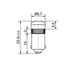 Signal Construct MWKB2264 LED žárovka bílá BA9s 24 V DC/AC