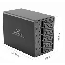 Renkforce RF-6647600 8,9 cm (3,5 palce) kryt pevného disku 5 Bay 3.5 palec USB 3.0