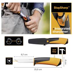 Fiskars 1023618 univerzální nůž černá, oranžová Délka dříku 90 mm